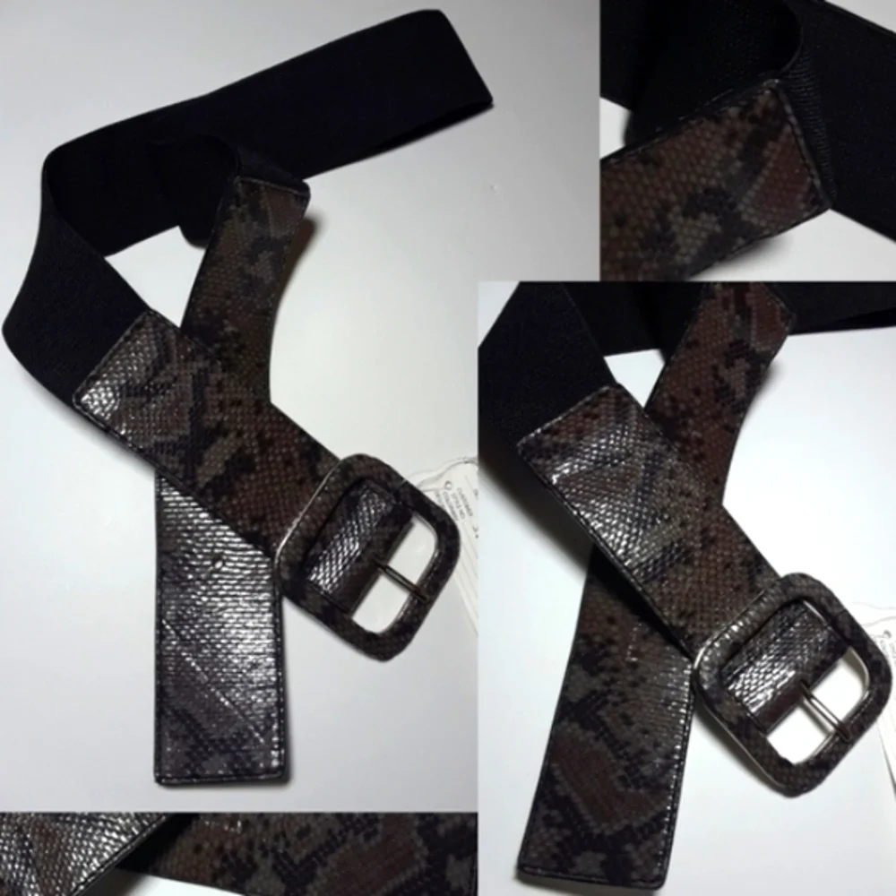 Cipriani Max Leather Scales Buckle Front Belt-OS